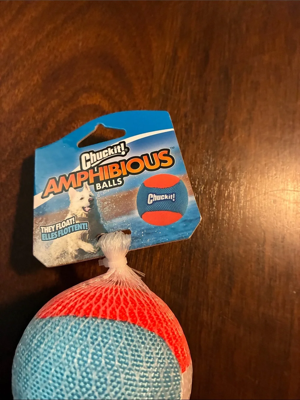 Amphibious Triple Ball Dog Toy - Blue and Red